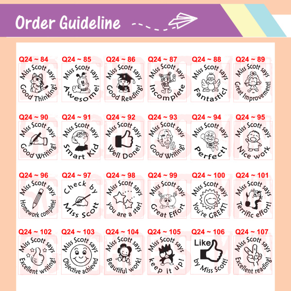 Round Size Motivation Stamp