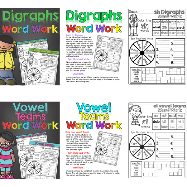 CVC Word Family Word Work