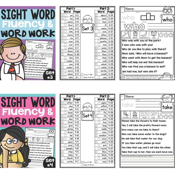 Sight Word Fluency and Word Work