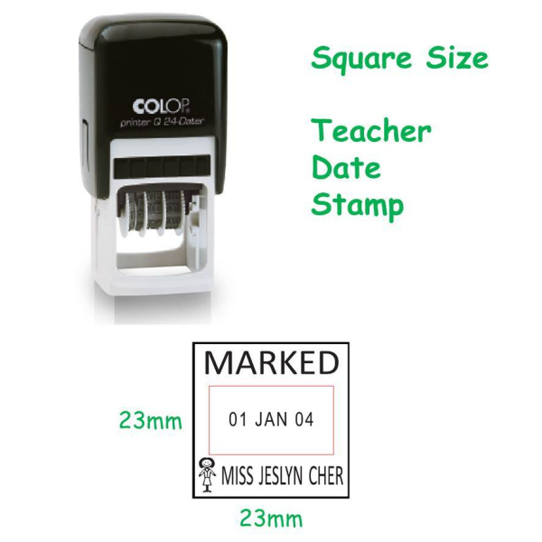 Square Size Date Stamp