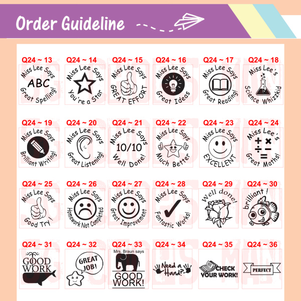 Round Size Motivation Stamp